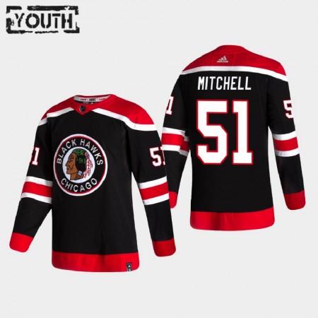 Kinder Eishockey Chicago Blackhawks Trikot Ian Mitchell 51 2020-21 Reverse Retro Authentic